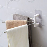 Imagen de Soporte para toallas, 3 barrotes, con adhesivo, en bolsa