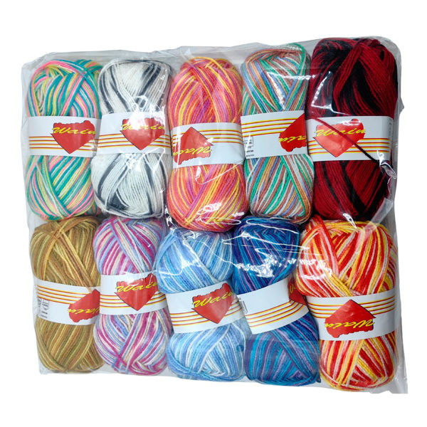 Imagen de Lana acrílica ovillo 100g 3.25mm, PACK x10