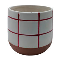 Imagen de Maceta de cerámica con diseño, varios colores