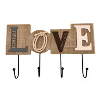 Imagen de Perchero de madera, 4 ganchos
