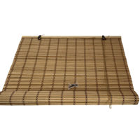 Imagen de Cortina enrollable de bambú 120x180 color oscuro, en bolsa