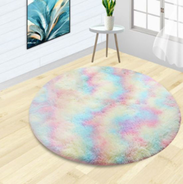 Imagen de Alfombra peluda redonda, varios colores