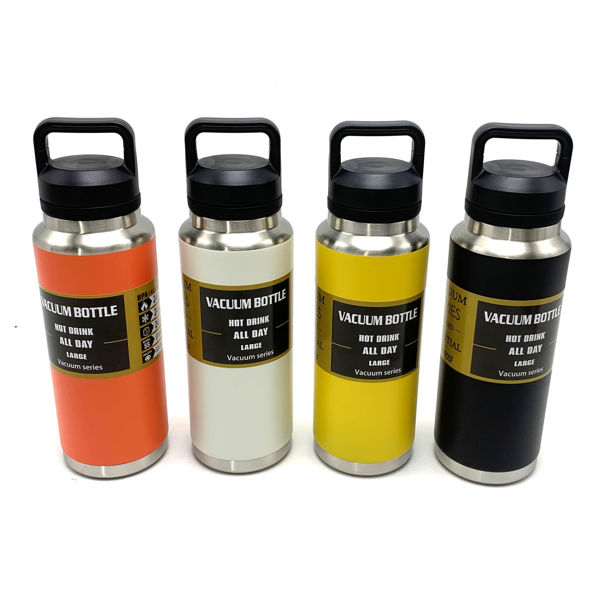 Imagen de Botella térmica de acero inoxidable 1100ml, pico ancho en caja, varios colores