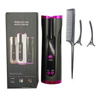 Imagen de Rizador buclera inalámbrico con cable USB, peine y pinzas en caja, varios colores