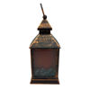 Imagen de Adorno decorativo farol de plástico, simula fuego, 3AA y recarga USB, en caja