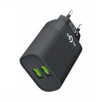 Imagen de Cargador con 2 entradas USB carga rápida, 2 colores, KLGO en caja