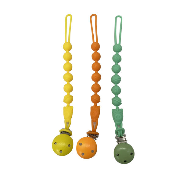 Imagen de Cadena de silicona para chupete, en bolsa, varios colores