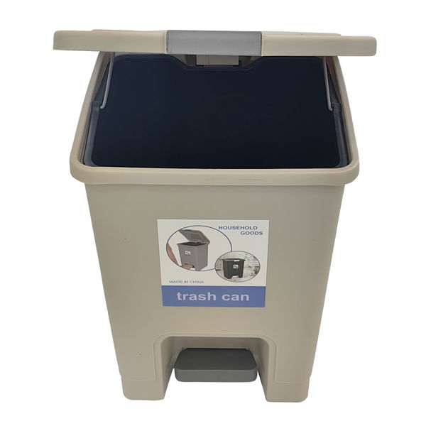 Imagen de Papelera de plástico 10L con pedal, 2 colores