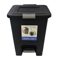 Imagen de Papelera de plástico 15L con pedal, 2 colores