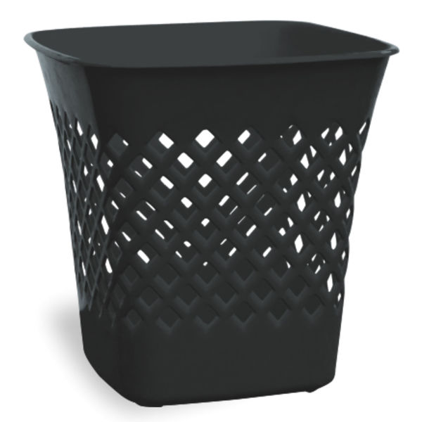 Imagen de Papelera de plástico calada, negro