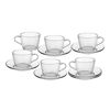 Imagen de Taza de vidrio con plato 215ml x6, en caja