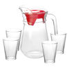 Imagen de Jarra de vidrio 1.2L con 4 vasos 180ml, en caja