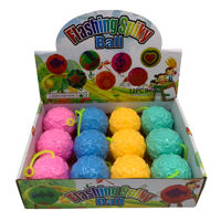 Imagen de Pelota de goma con relieve, luz y sonido CAJAx12 varios colores