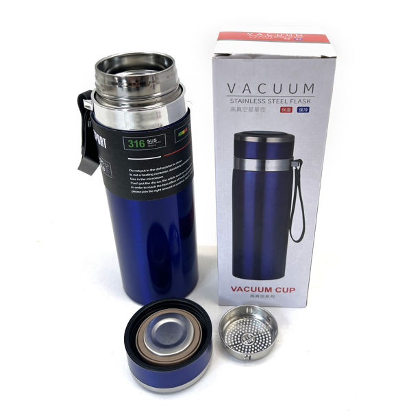 Imagen de Termo con filtro 800ml, de acero inoxidable, en caja varios colores