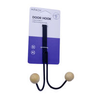 Imagen de Perchero de metal sobre puerta 2 ganchos, en cartón