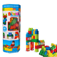 Imagen de Bloques de plástico, 60 piezas, grandes, en caja