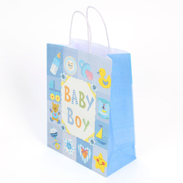 Imagen de Bolsa de regalo mediana celeste PACK x12