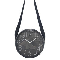 Imagen de Reloj de pared redondo, 25cm con correa PU, en caja