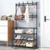 Imagen de Mueble perchero con zapatera de metal, en caja