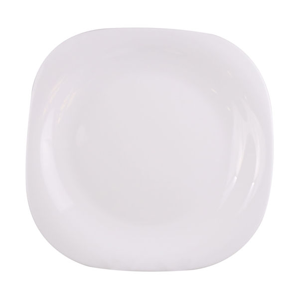 Imagen de Plato vidrio opal llano, línea HUDSON, CAJA x36