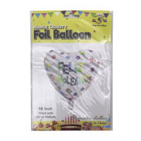 Imagen de Globo metalizado feliz cumpleaños, corazón 18" PACK x10