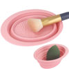 Imagen de Limpiador de brochas bowl de silicona plegable, varios colores en bolsa