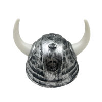 Imagen de Gorro casco de plástico vikingo, en bolsa