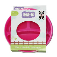 Imagen de Plato para bebé con divisiones y tapa, MI-K, 2 colores