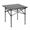 Imagen de Mesa cuadrada enrollable de aluminio pintado plegable, portátil, en bolsa varios colores