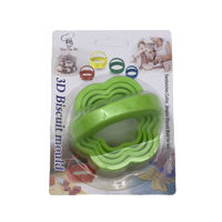 Imagen de Cortante de plástico para galletitas x4, en blister varios colores