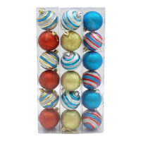 Imagen de Bolas navideñas x6 6cm, en caja