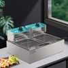 Imagen de Freidora de aceite industrial doble, 12L en caja, 2500W WINNING STAR