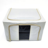 Imagen de Caja organizadora de TNT plegable 2 cierres y visor, en bolsa, 2 colores