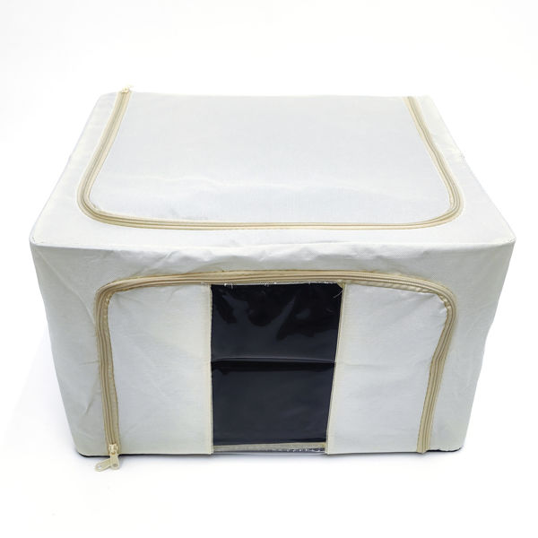 Imagen de Caja organizadora de TNT plegable 2 cierres y visor, en bolsa, 2 colores