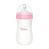 Imagen de Mamadera de plástico 240ml tetina natural boca ancha, en caja, varios colores MOMEASY