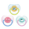 Imagen de Chupete de silicona ortodóntico con clip en blister, 2 colores MOMEASY