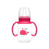 Imagen de Mamadera de plástico 120ml con asas tetina natural standard, en caja, 2 colores MOMEASY