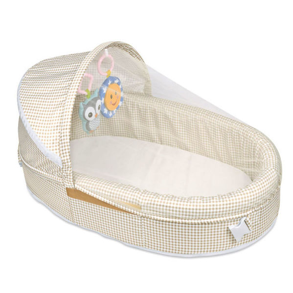 Imagen de Cuna nido de contención plegable,móviles mosquitero asas mochila, CUADRILLE, en caja