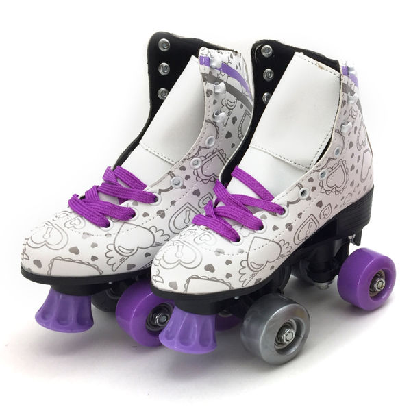 Imagen de Patines 4 ruedas PVC en paralelo BLANCO, en caja