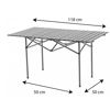 Imagen de Mesa enrollable rectangular de aluminio pintado plegable, portátil, en bolsa varios colores