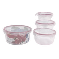 Imagen de Vianda recipiente de plástico x4 tamaños distintos, colores surtidos