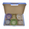 Imagen de Bowl compotera de vidrio de colores x6, en caja
