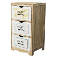 Imagen de Mueble organizador de madera, 3 cajones, en caja