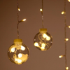 Imagen de Luces x12 bolas grandes cálidas, 220v cortina extensible 3m, en bolsa