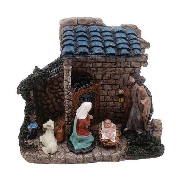 Imagen de Pesebre 4 figuras, con luz, en caja