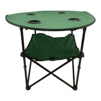 Imagen de Mesa de poliéster plegable con posavasos, en bolso