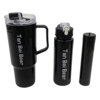 Imagen de Vaso con asa, de plástico, con 2 botellas, varios colores