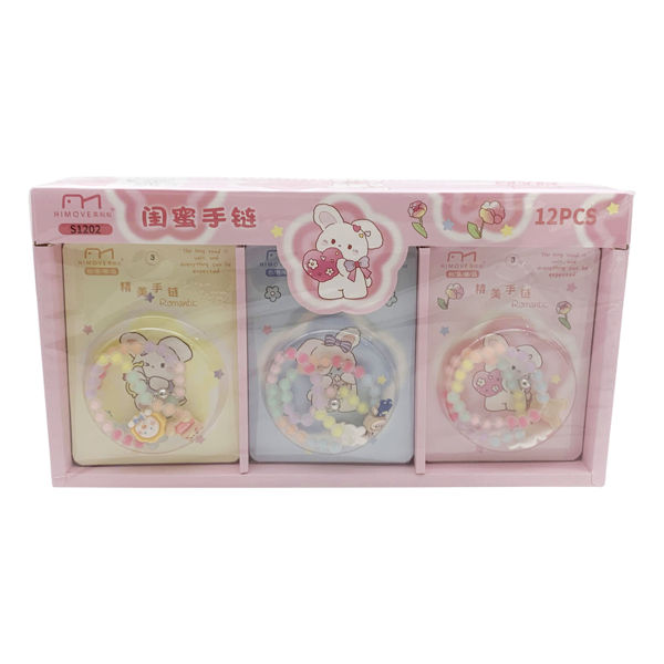 Imagen de Pulsera infantil de plástico CAJA x12, varios colores