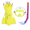 Imagen de Snorkel con máscara y patas de rana para niños Bestway, en bolsa, varios colores