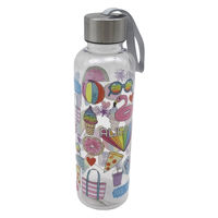 Imagen de Botella deportiva de plástico, boca ancha, con correa 600ml, varios diseños